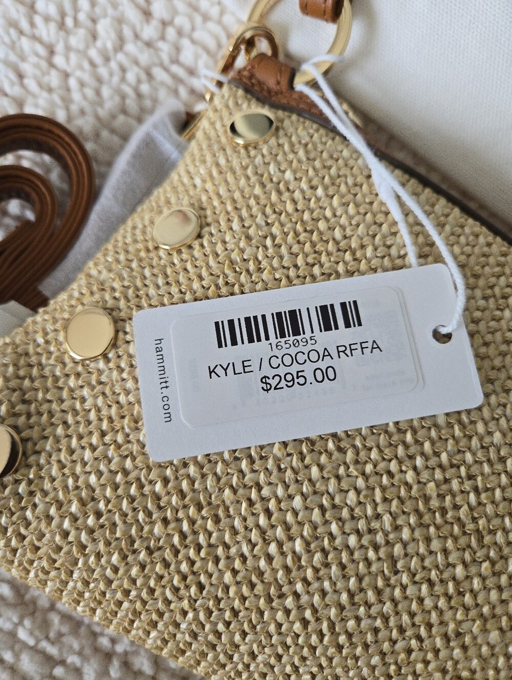 HAMMITT Kyle In Cocoa Raffia NWT - Picture 4 of 5